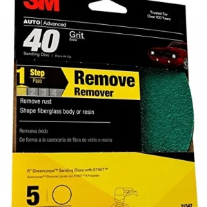 3M 6" 40+Grit Green Corps Stikit Sanding Disc (31547)