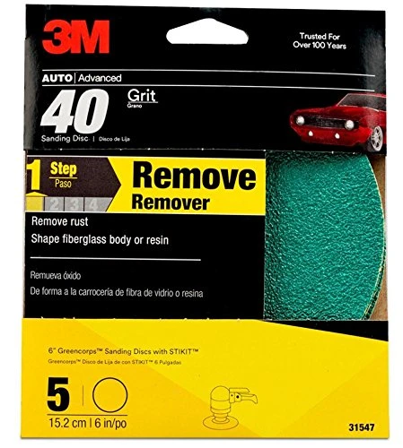3M 6" 40+Grit Green Corps Stikit Sanding Disc (31547) — product image 4