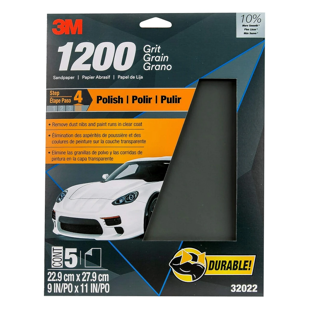 3M 9" X 11" 1200+Grit Wetordry Sandpaper (32022) — product image 2
