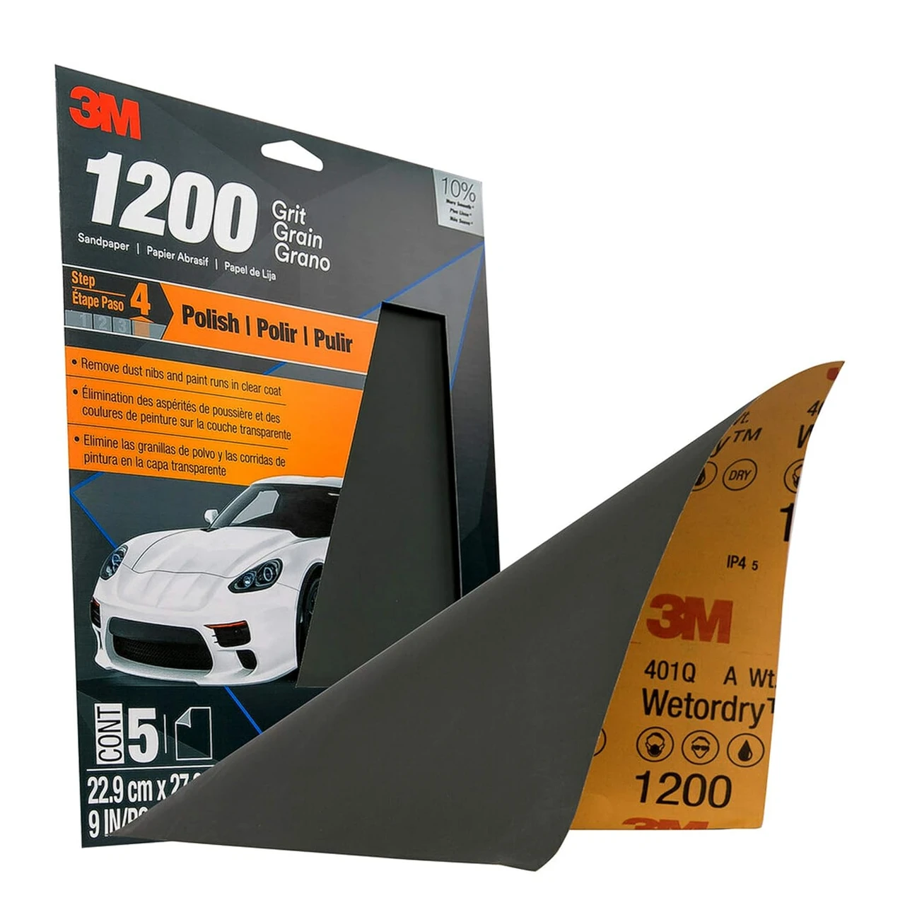 3M 9" X 11" 1200+Grit Wetordry Sandpaper (32022) — product image 4