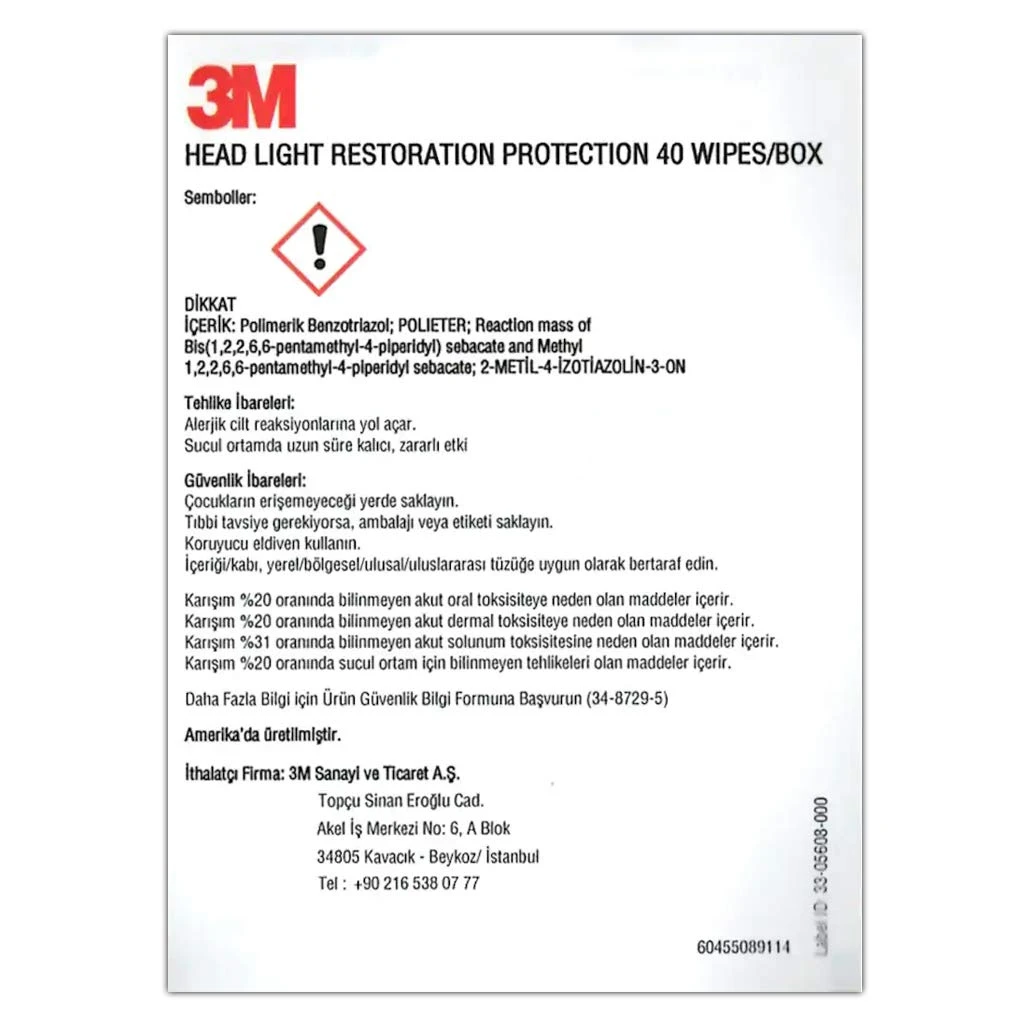 3M 40/Box Quick Headlight Clear Coat Wipes (32516) — product image 2