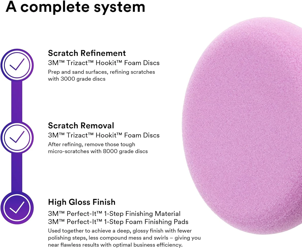 3M 4" Perfect-It Hookit 1-Step Foam Finishing Pad (33033) — product image 7