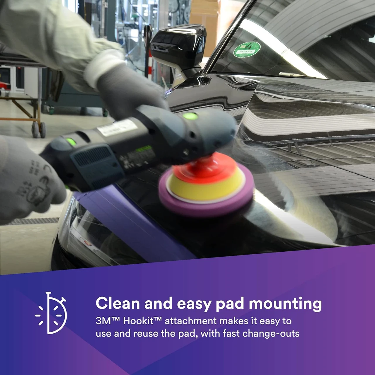 3M 8" Perfect-It 1-Step Foam Finishing Pad with Inset Backing (33037) — product image 3