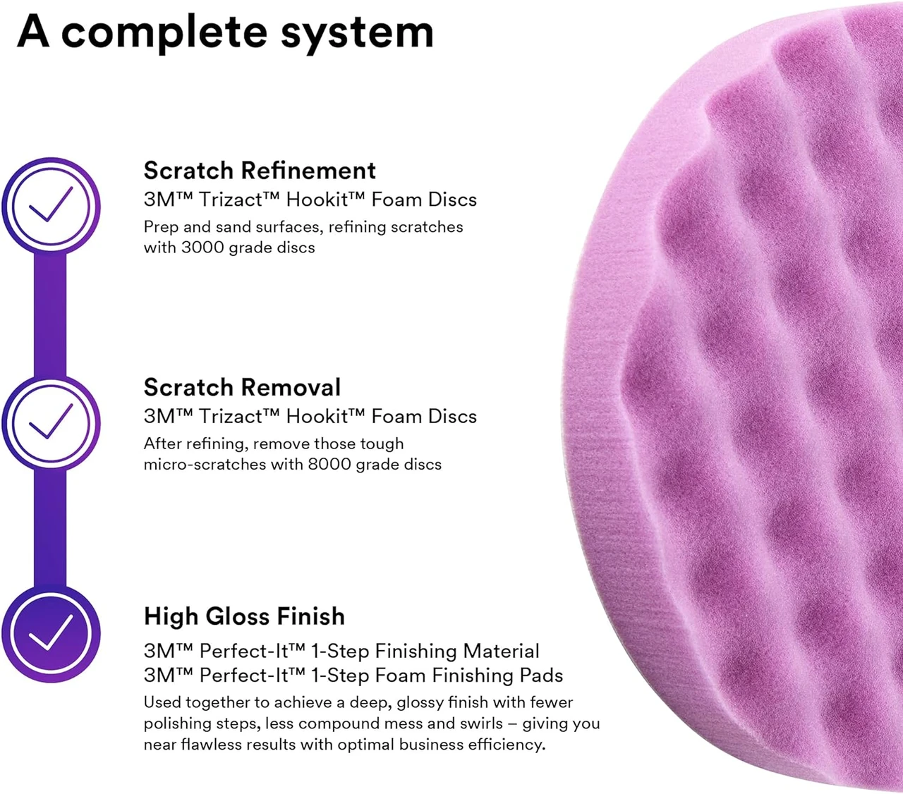 3M 6" Perfect-It Hookit 1-Step Foam Finishing Pad (33042) — product image 6