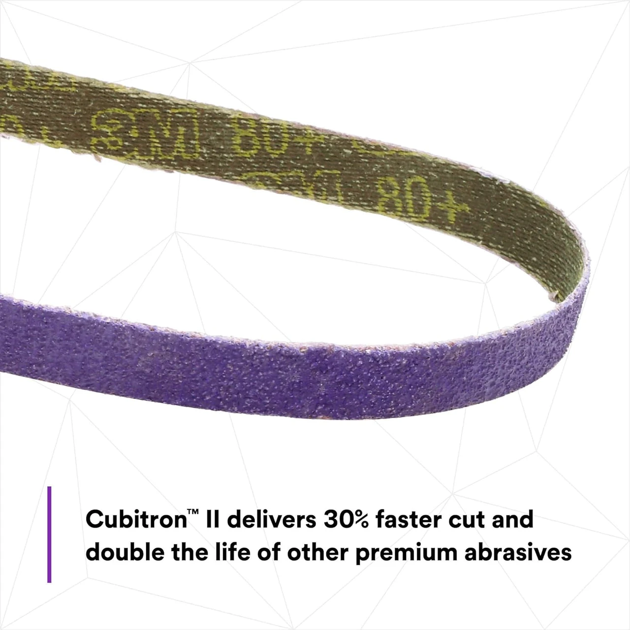 3M 3/8" X 13" 80+ Grit Cubitron II File Belt 786F (33440) — product image 3