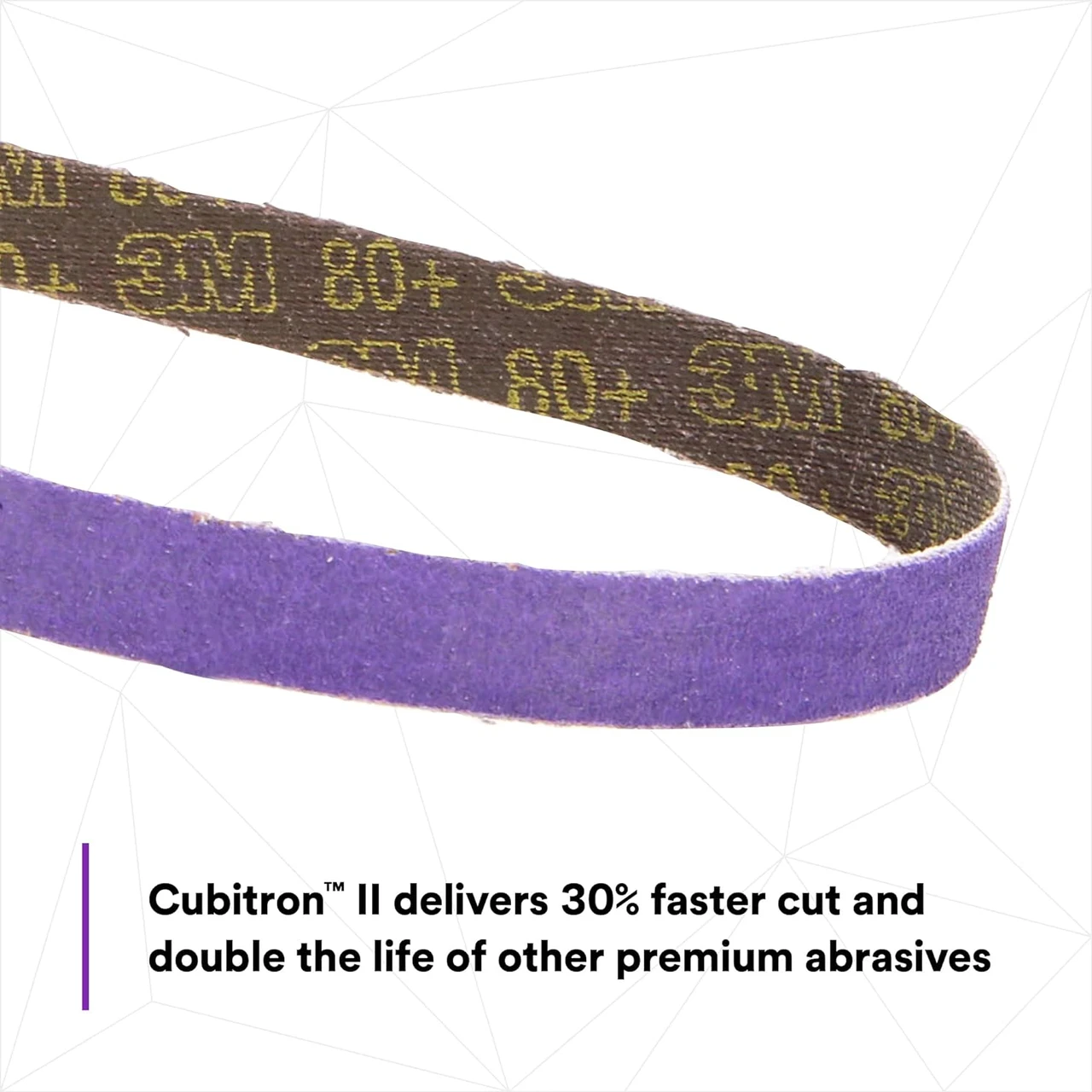 3M 1/2" X 18" 80+ Grit Cubitron II File Belt 786F (33446) — product image 4