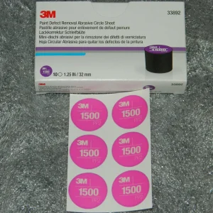 3M 1.25" Paint Defect Removal Abrasive Circle Sheet (33892)