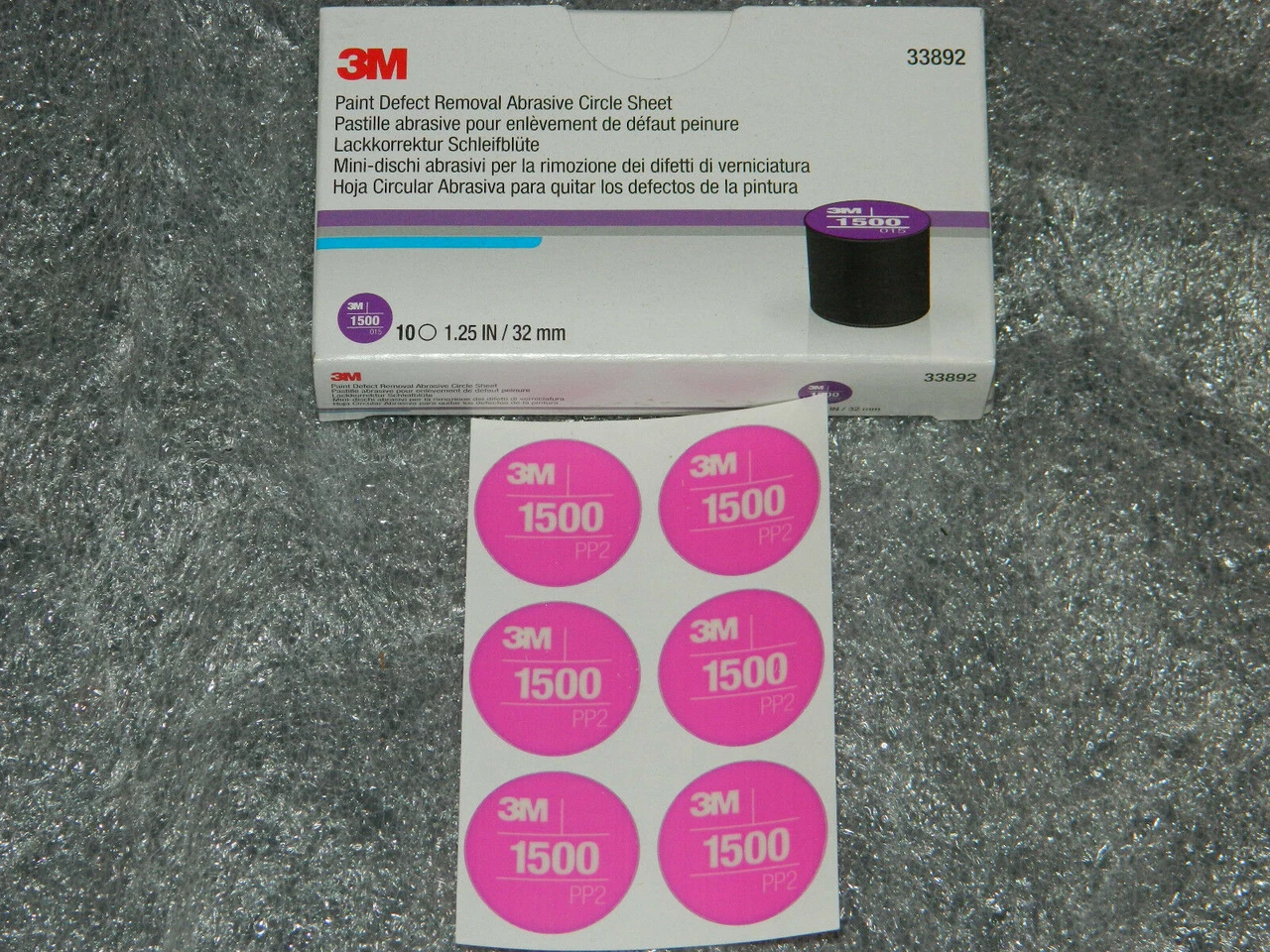 3M 1.25" Paint Defect Removal Abrasive Circle Sheet (33892)