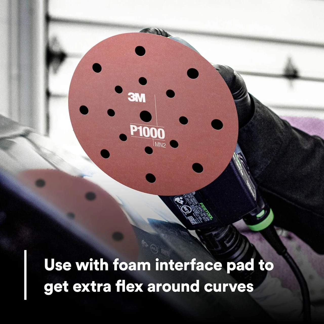 3M 6" P1000 Dust Free Hookit Flexible Abrasive Disc (34407) — product image 6