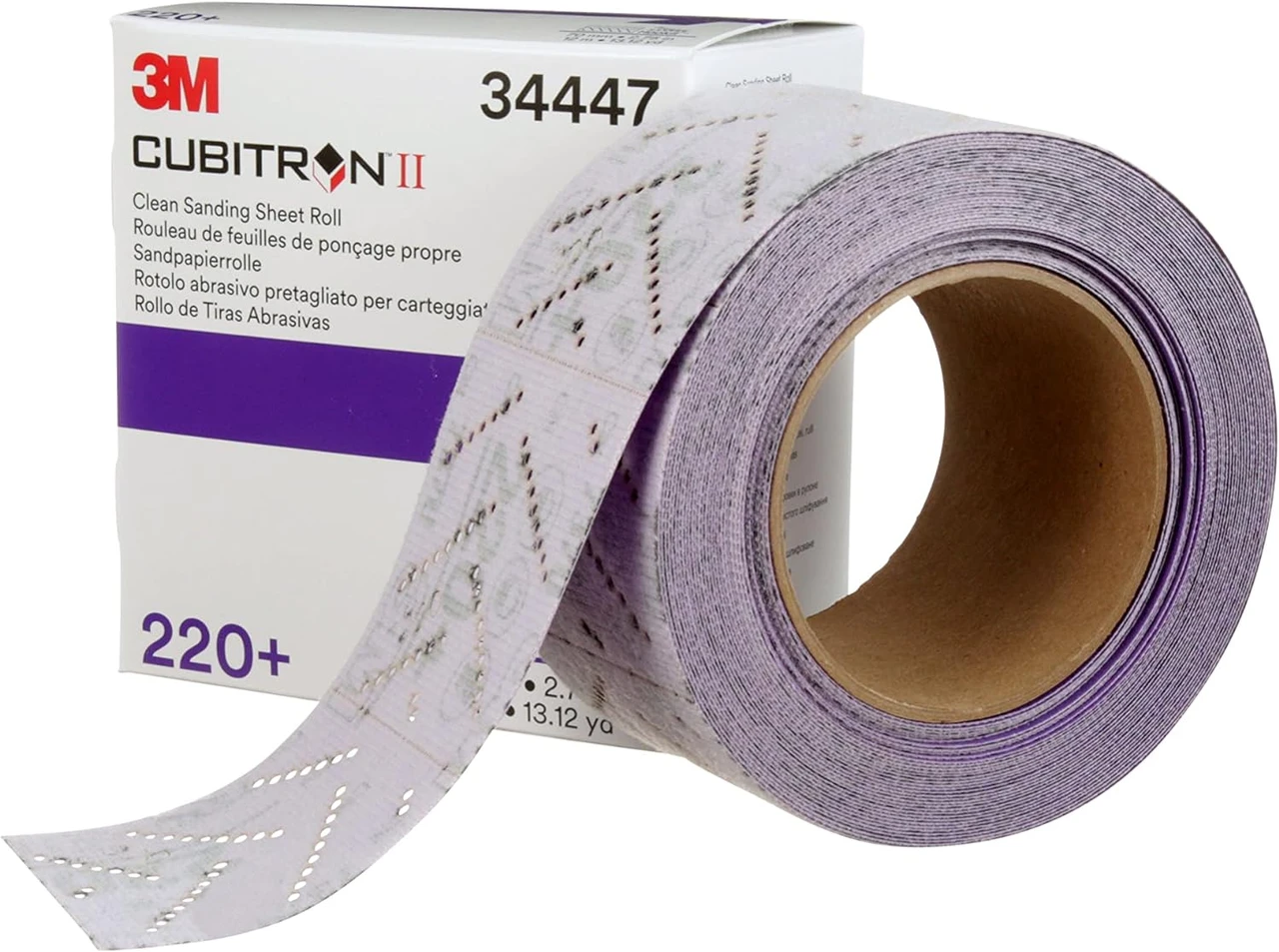 3M 70mm X 12m 220+Grit Cubitron II Hookit Sanding Sheet Roll (34447) — product image 7