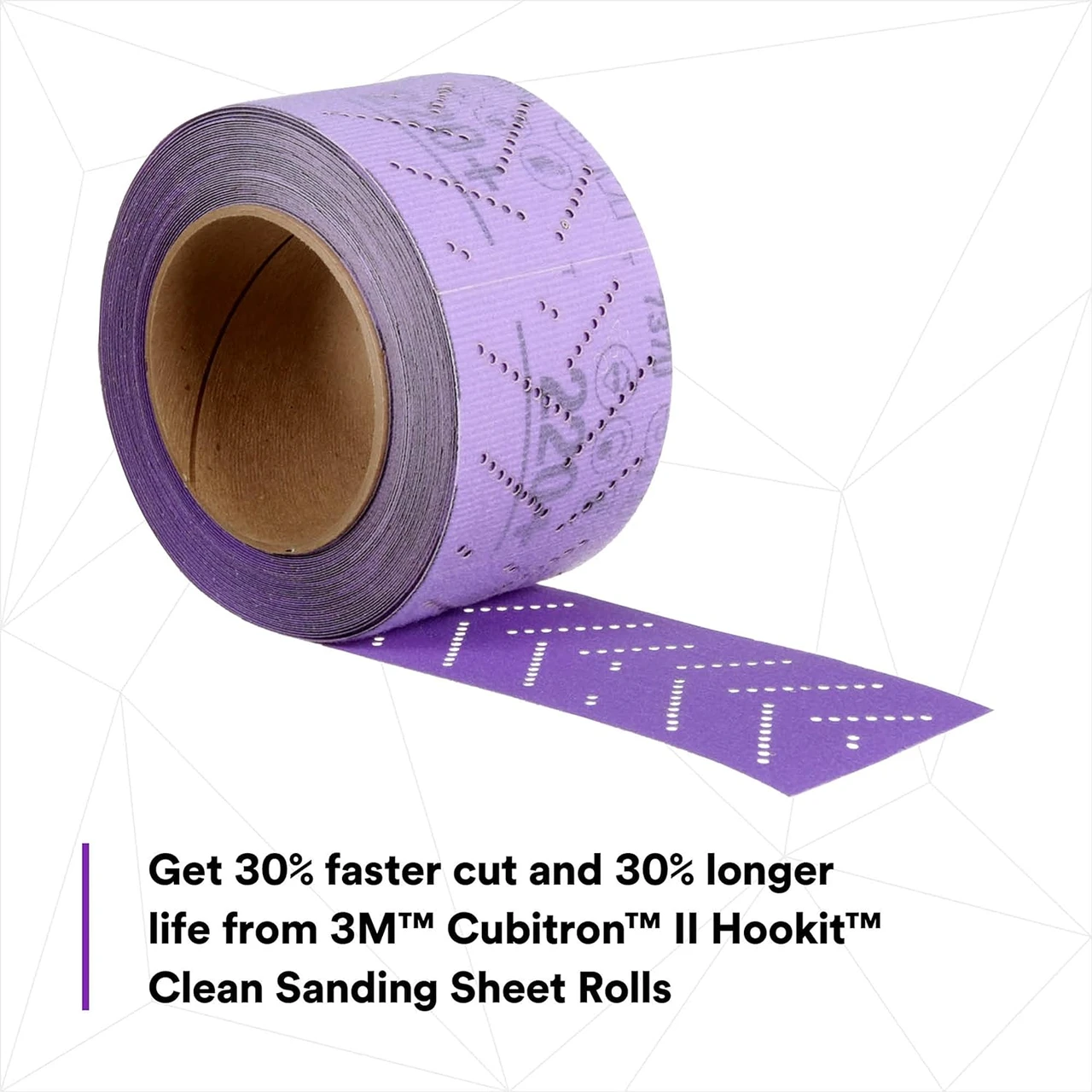 3M 70mm X 12m 220+Grit Cubitron II Hookit Sanding Sheet Roll (34447) — product image 8
