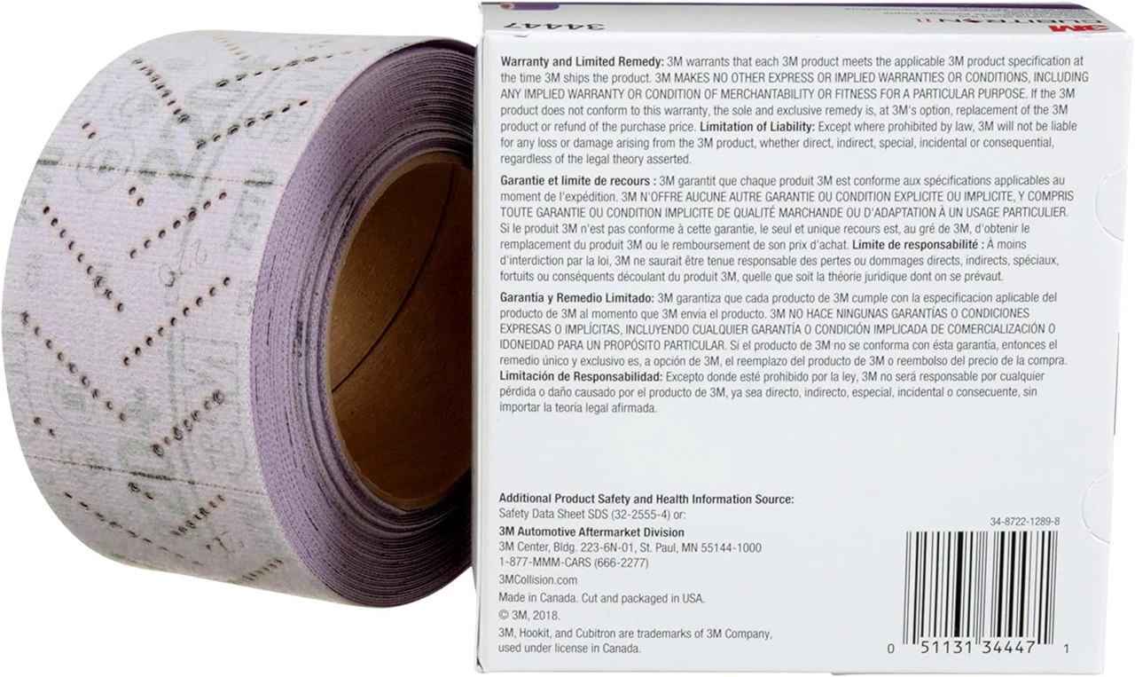3M 70mm X 12m 220+Grit Cubitron II Hookit Sanding Sheet Roll (34447) — product image 9