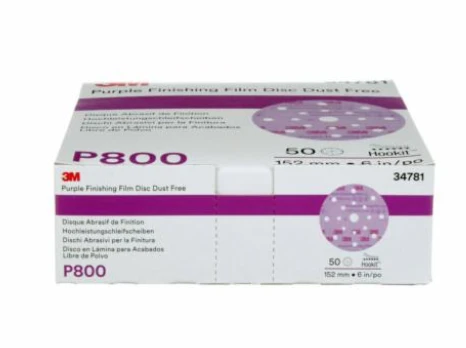 3M 6" P800 Dust Free Hookit Purple Finishing Film Disc (34781) — product image 3