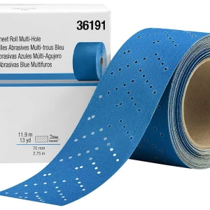 3M 2-3/4" X 13 Yards 180+Grit Hookit Blue Abrasive Sheet Roll (36191)