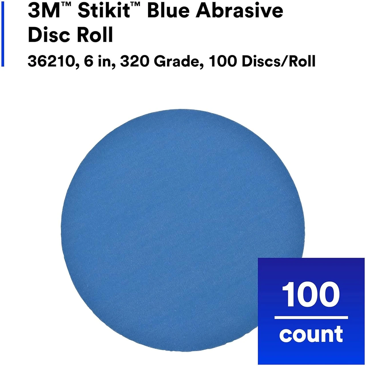 3M 6" 320+Grit Stikit Blue Abrasive Disc Roll (36210) — product image 5