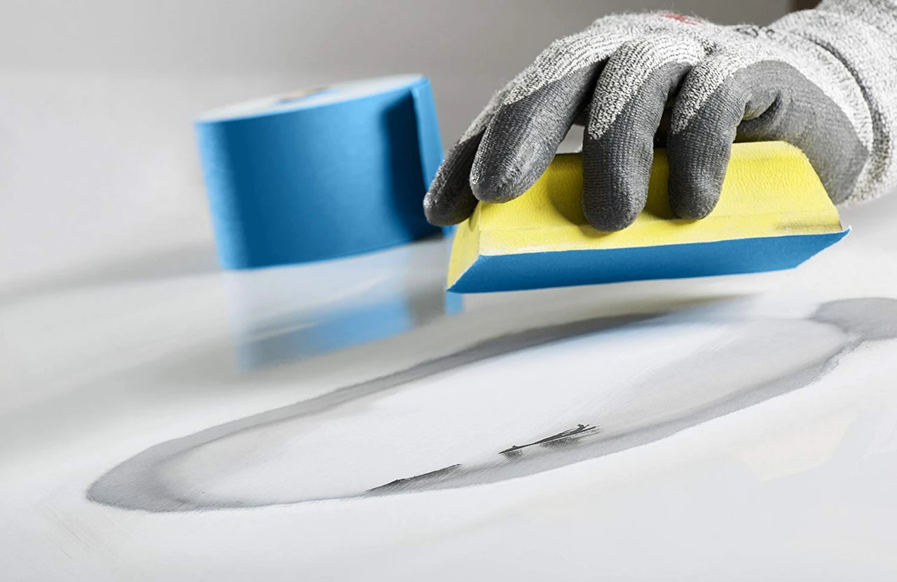 3M 2-3/4" X 45 Yards 400+Grit Stikit Blue Abrasive Sheet Roll (36226) — product image 3