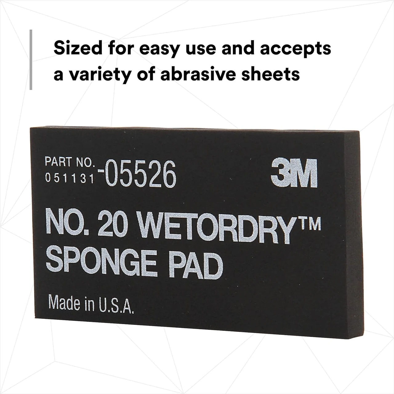 3M 5-1/2" X 2 3/4" x 3/8" Wetordry Sponge Pad (5526) — product image 6