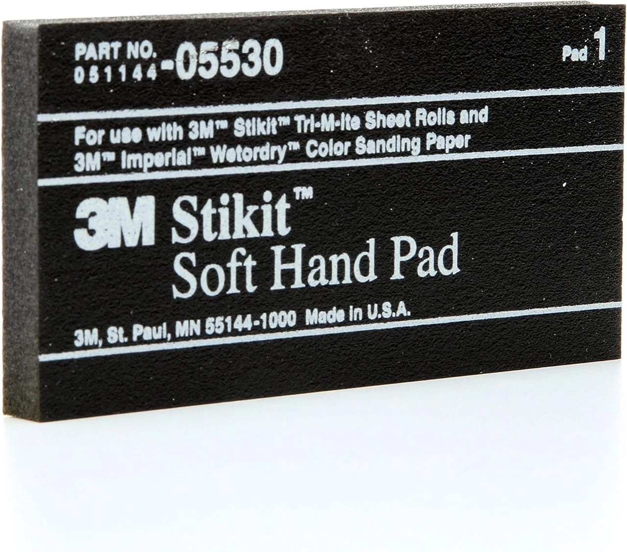 3M 2-3/4" X 5-1/2" X 3/8" Stikit Soft Hand Pad (5530)