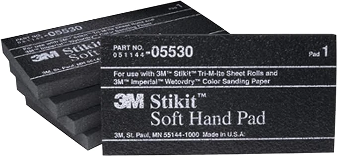 3M 2-3/4" X 5-1/2" X 3/8" Stikit Soft Hand Pad (5530) — product image 2
