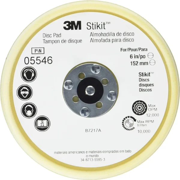 3M 6" Stikit Low Profile Finishing Disc Pad (5546)