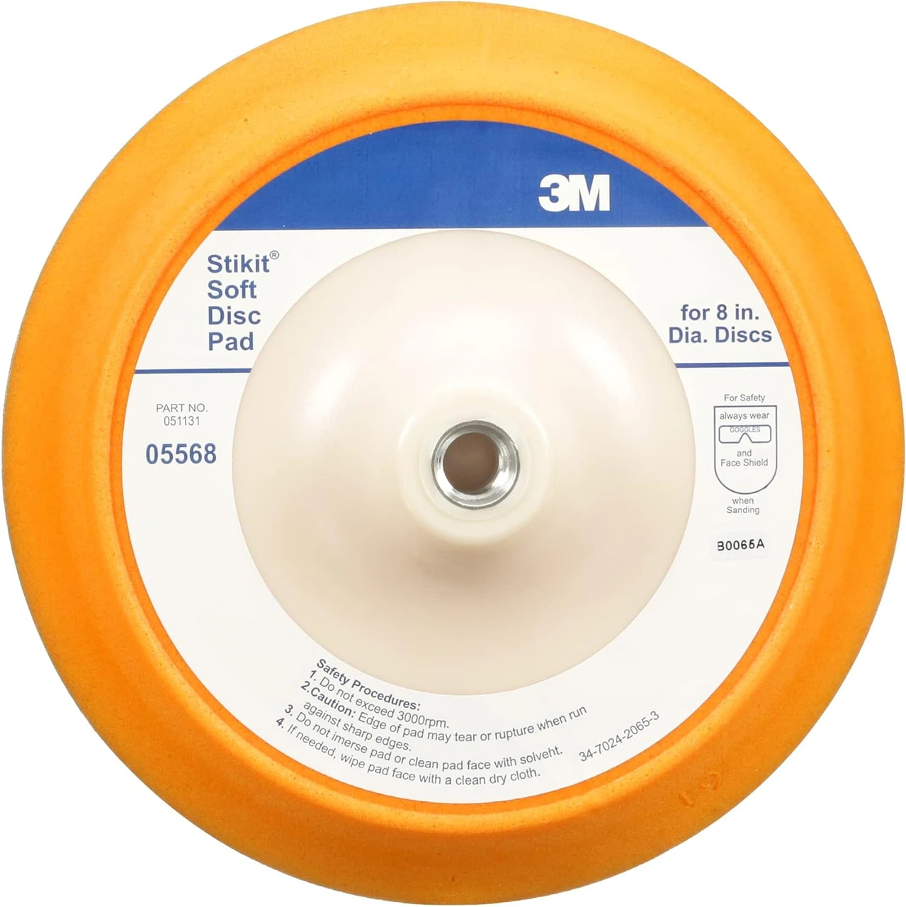 3M 8" Stikit Soft Abrasive Disc Back-up Pad (05568)