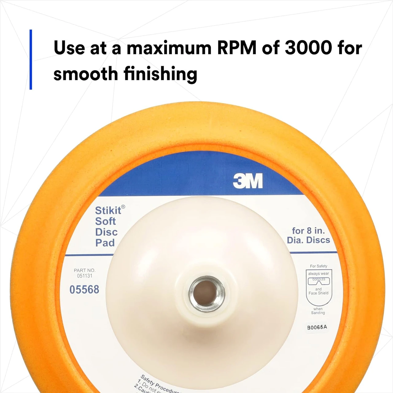3M 8" Stikit Soft Abrasive Disc Back-up Pad (05568) — product image 5