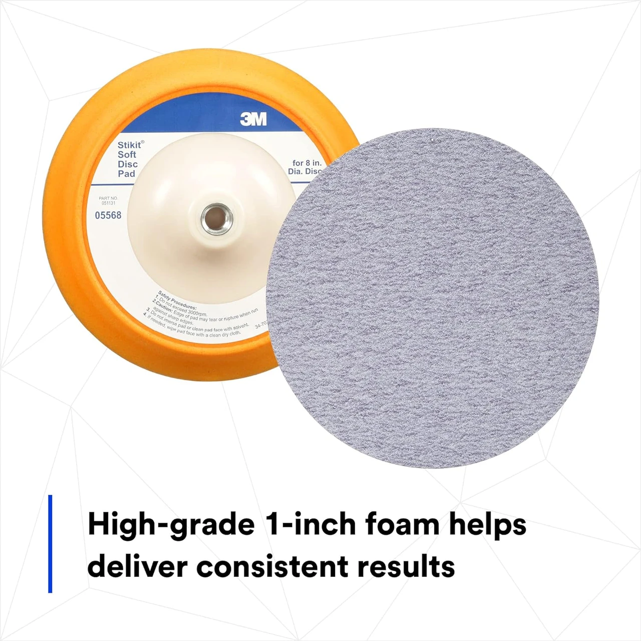 3M 8" Stikit Soft Abrasive Disc Back-up Pad (05568) — product image 6