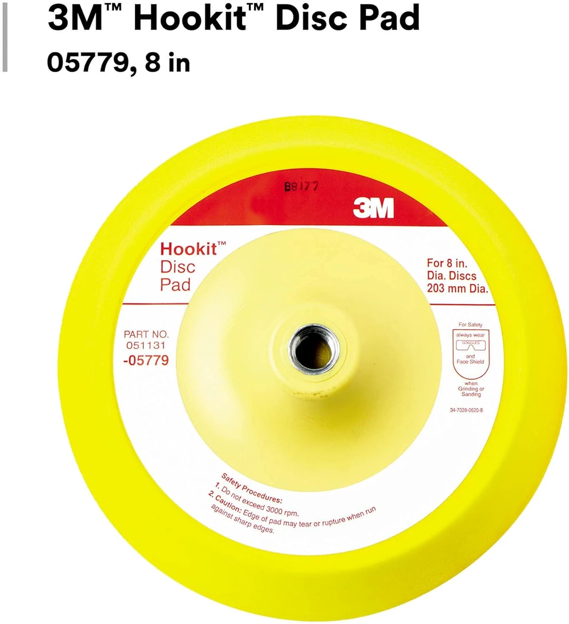 3M 8" Hookit Abrasive Disc Pad (5779) — product image 3