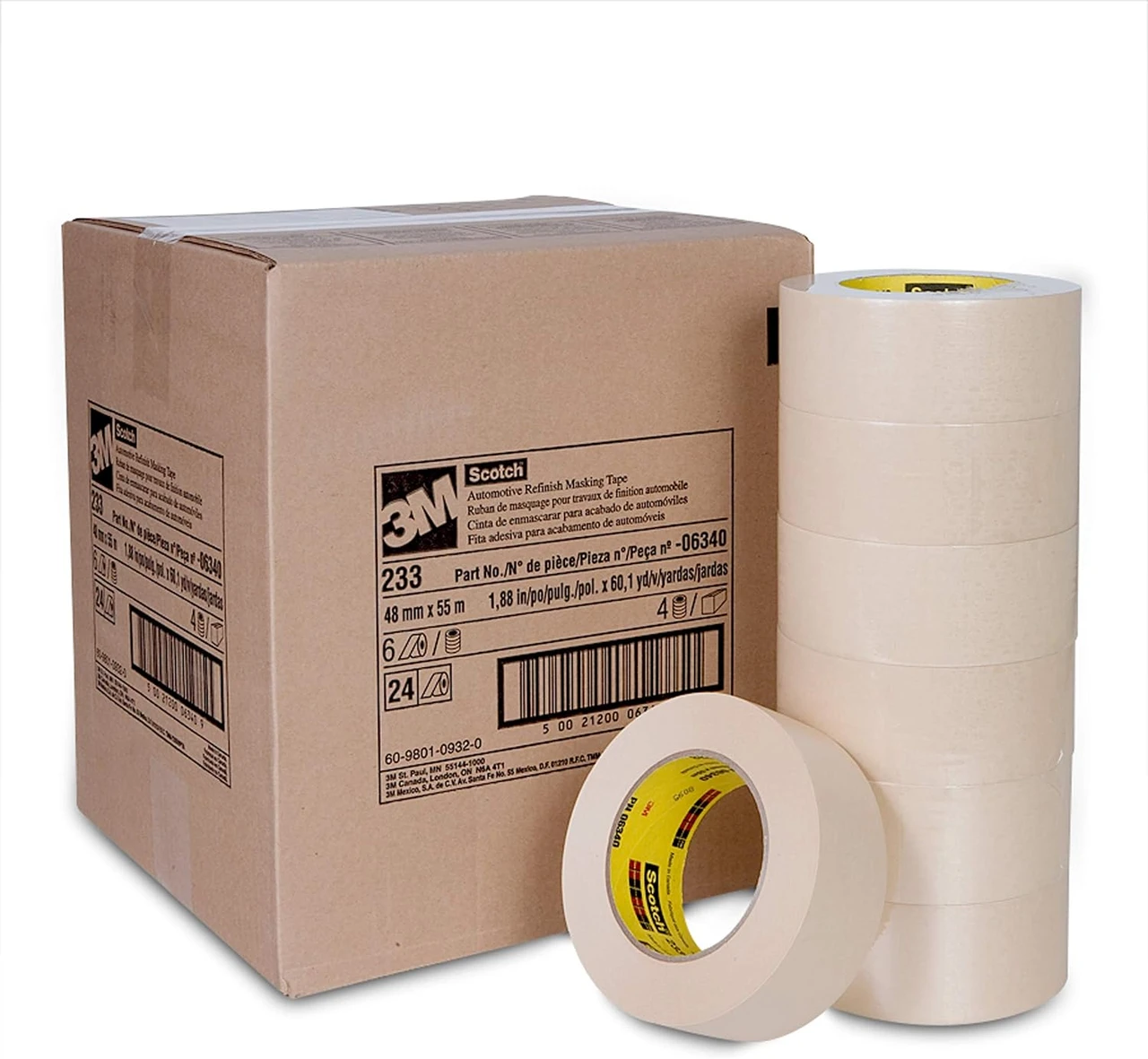 3M 2" Scotch Classic Automotive Refinish Masking Tape 233 (6340CS) — product image 2