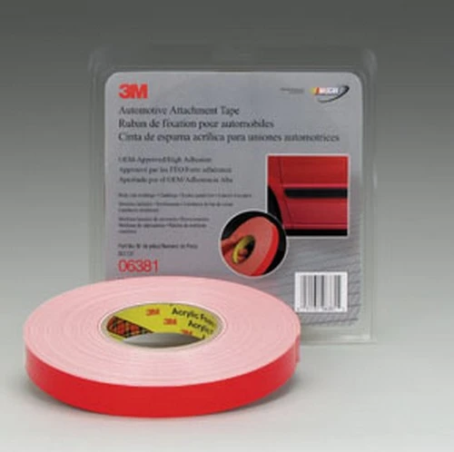 3M 7/8" X 20 Yards White Automotive Attachment Tape (6381)