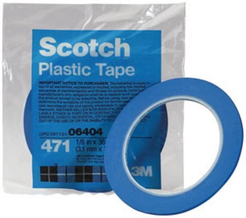 3M 3/4" X 36 Yards Blue Scotch Plastic Tape 471 (6409)