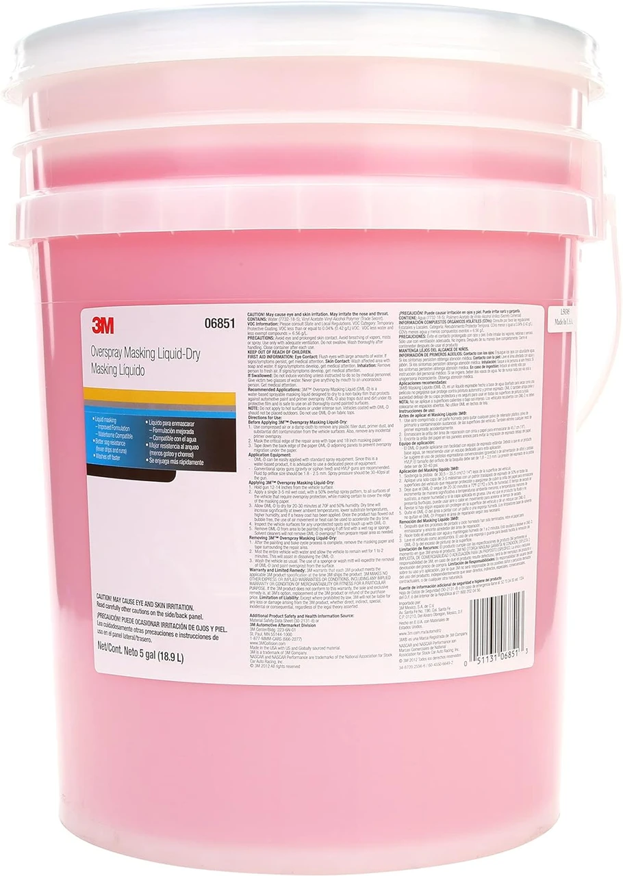 3M 5 Gallon Overspray Masking Liquid Dry (6851)