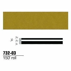3M 1/4" x 150'Gold Metallic Scotchcal Striping Tape (73203)
