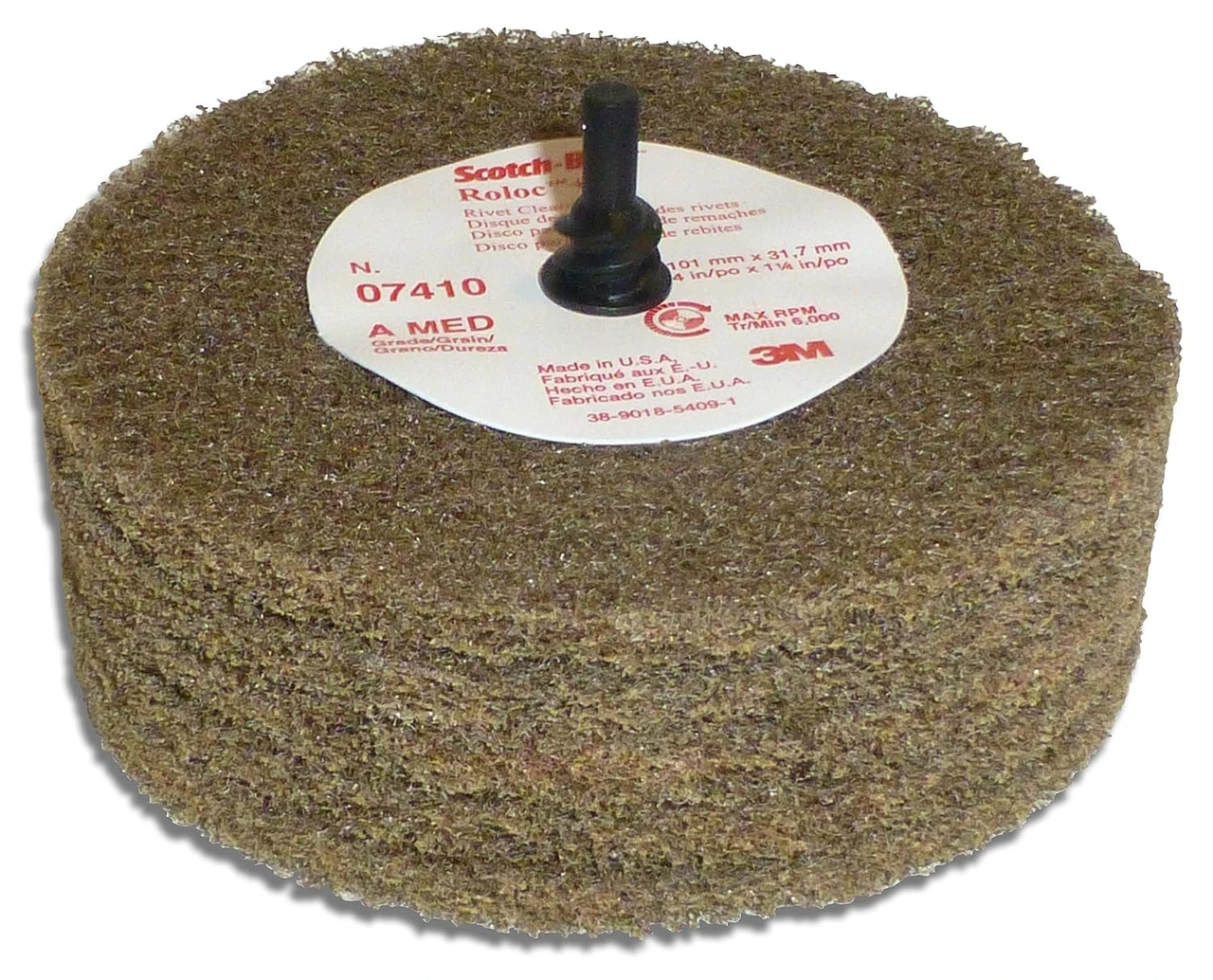 3M 4" X 1-1/4" Scotch-Brite Rivet Cleaning Disc (7410) — product image 2