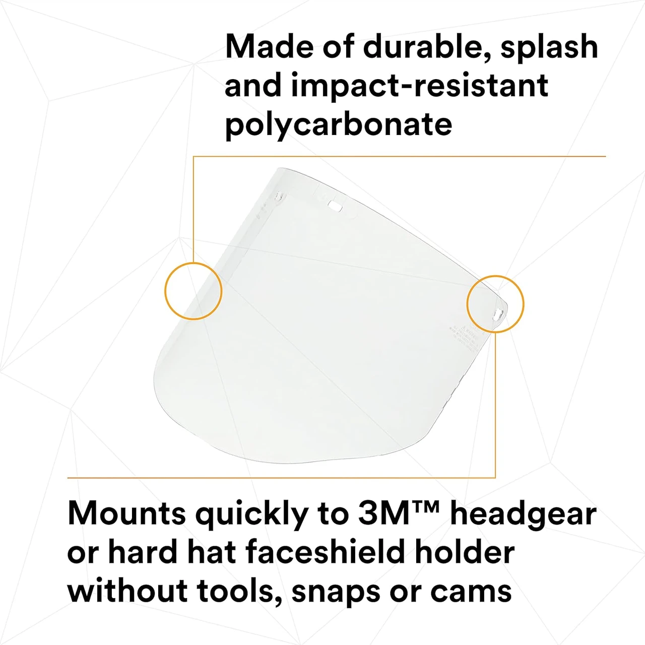 3M WP96 Clear Polycarbonate Replacement Faceshield (82701) — product image 7