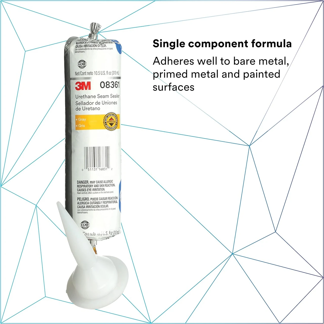 3M 310 mL Foil Pack Gray Urethane Seam Sealer (8361) — product image 2