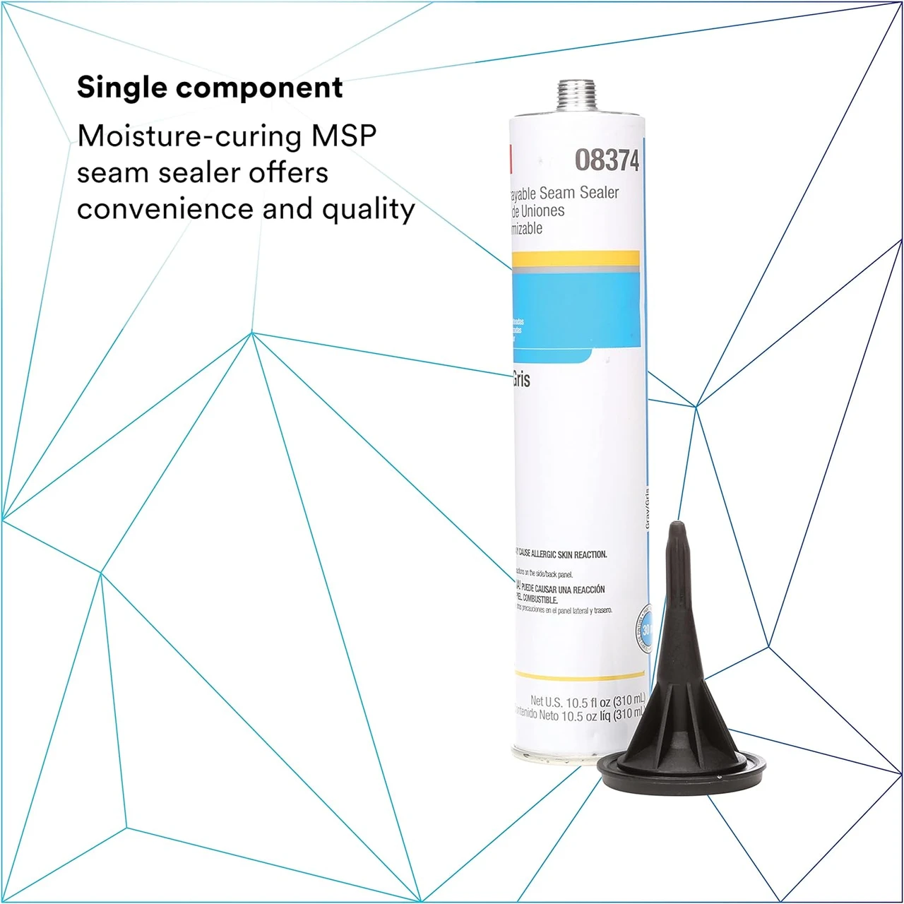 3M 10.5 fl oz Gray MSP Sprayable Seam Sealer (8374) — product image 2