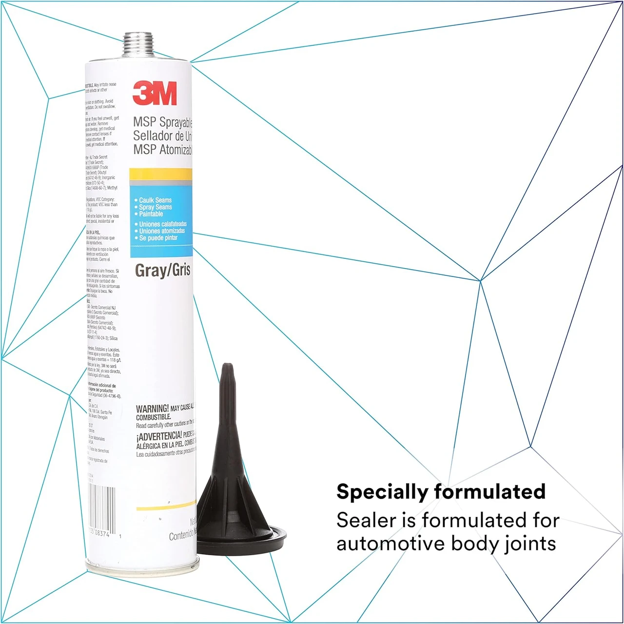 3M 10.5 fl oz Gray MSP Sprayable Seam Sealer (8374) — product image 3