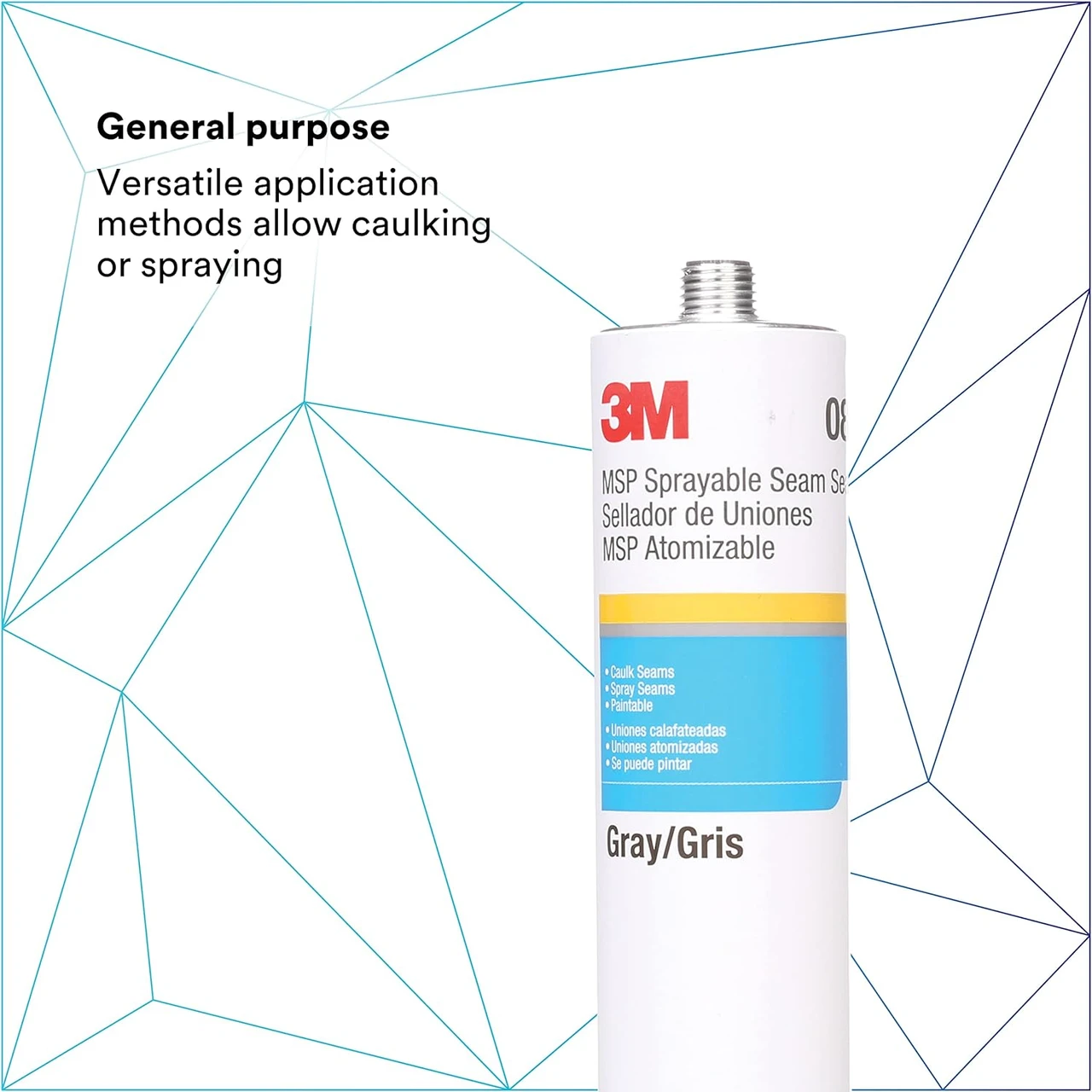 3M 10.5 fl oz Gray MSP Sprayable Seam Sealer (8374) — product image 4