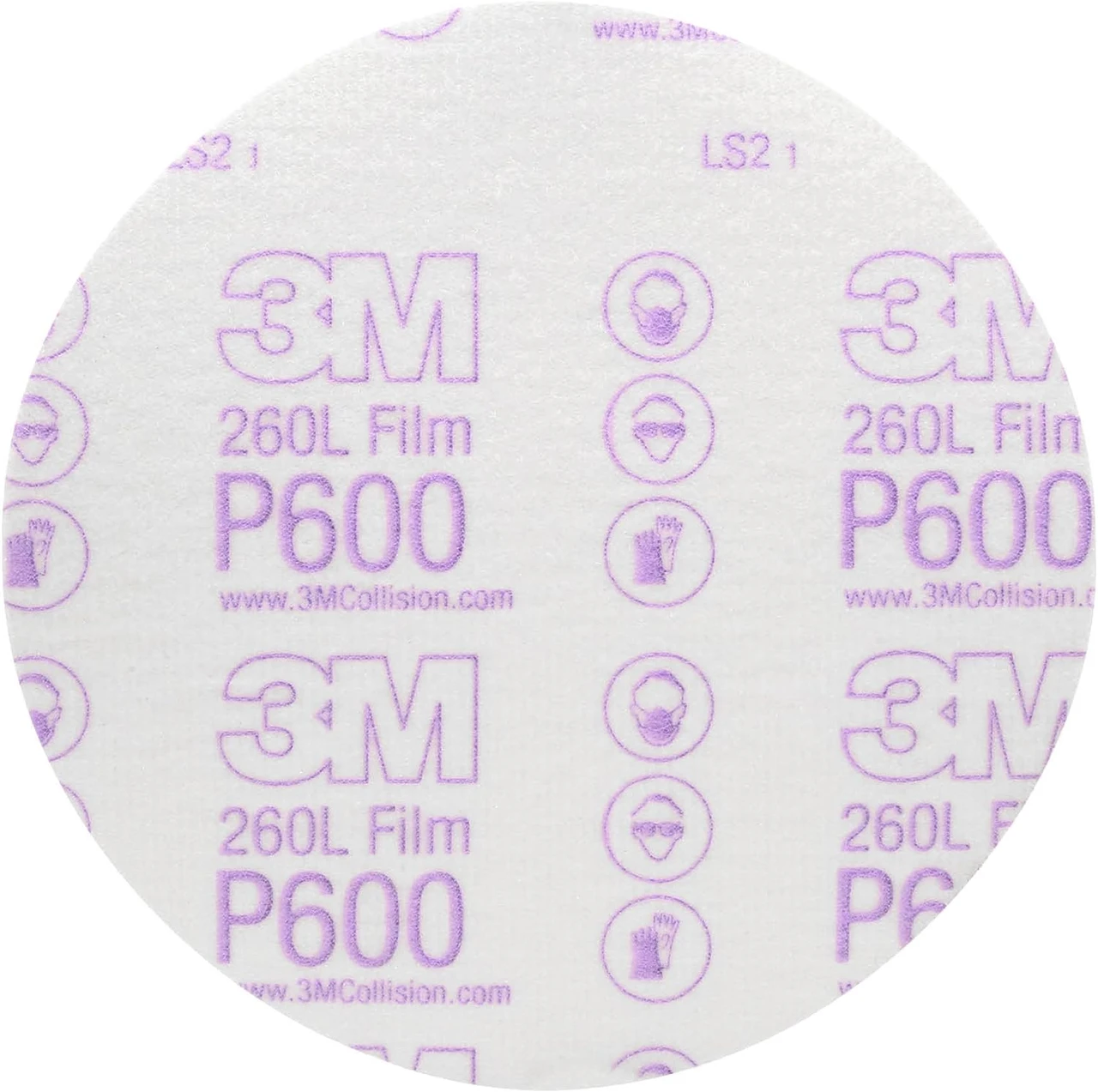 3M 6" P600 Hookit Finishing Film Abrasive Disc 260L (971) — product image 2