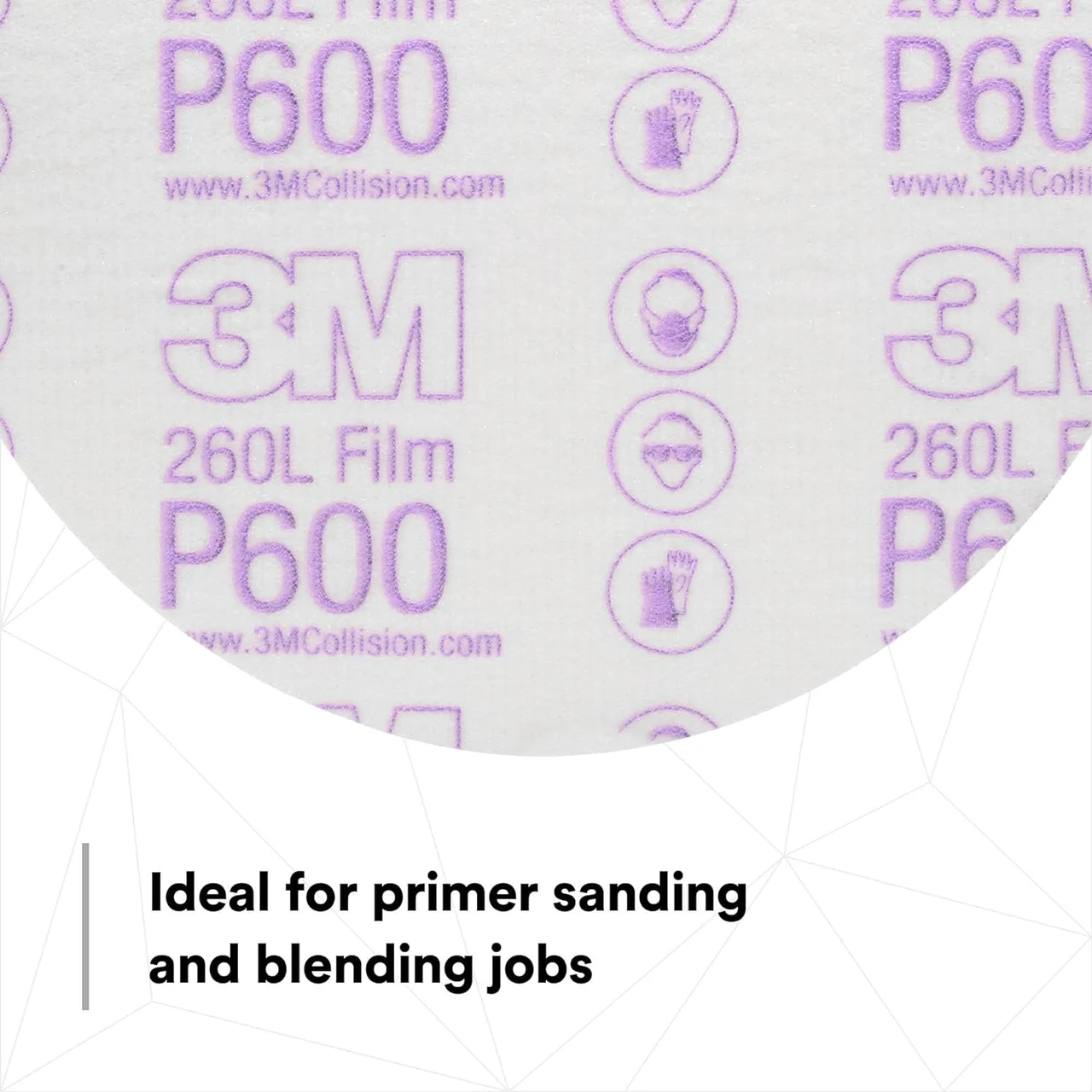 3M 6" P600 Hookit Finishing Film Abrasive Disc 260L (971) — product image 6