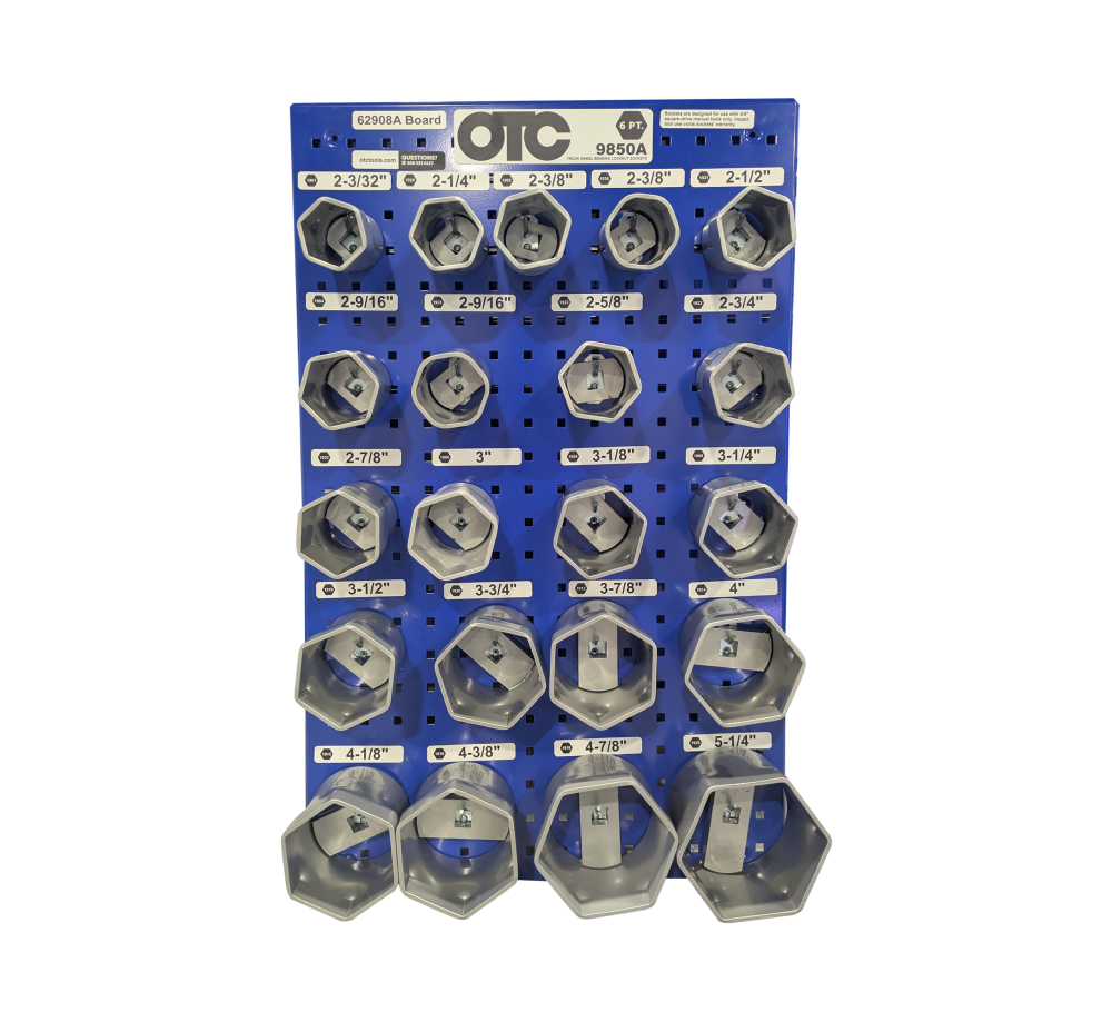 6-pt Wheel Bearing Locknut Sockets with Tool Board — product image 2