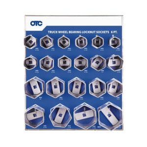 6-pt Wheel Bearing Locknut Sockets with Tool Board