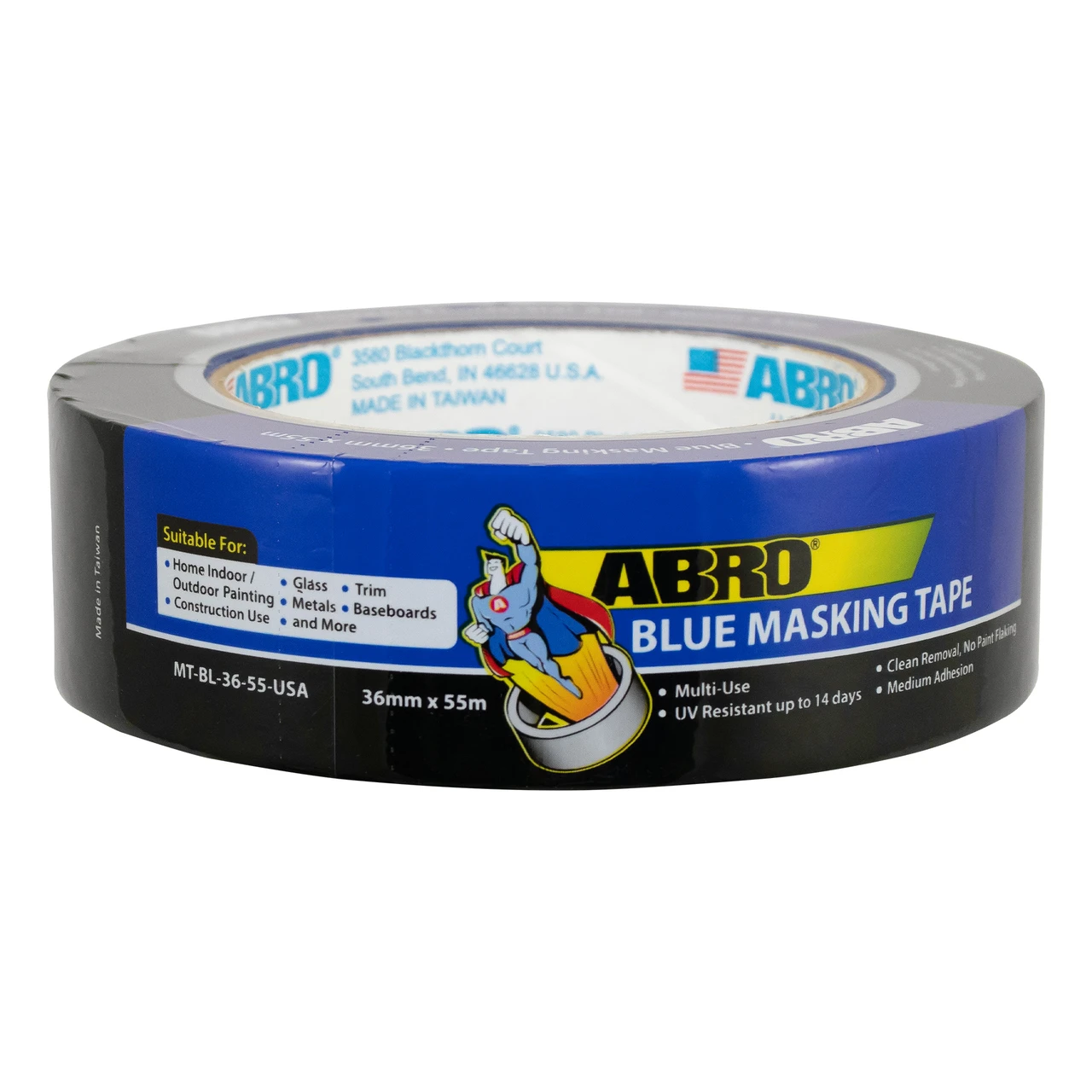 ABRO Masking Tape Blue 36mm x 55M (MT-BL-36-55-USA)