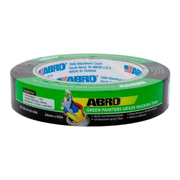 ABRO Masking Tape Green 24mm x 55M (MT-GN-24-55-USA)