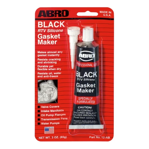ABRO Silicone Gasket Maker Black 3 oz. (12-AB)