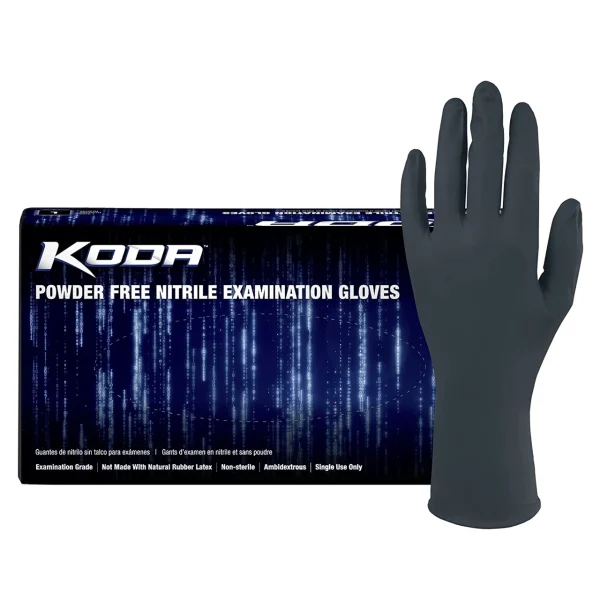 Adenna Nitrile Exam Gloves for Sensitive Skin, Powder-Free (GL-NCF235BKFL)