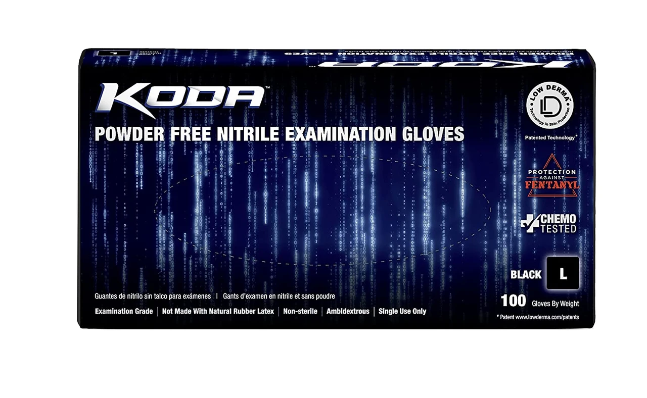 Adenna Nitrile Exam Gloves for Sensitive Skin, Powder-Free (GL-NCF235BKFL) — product image 3