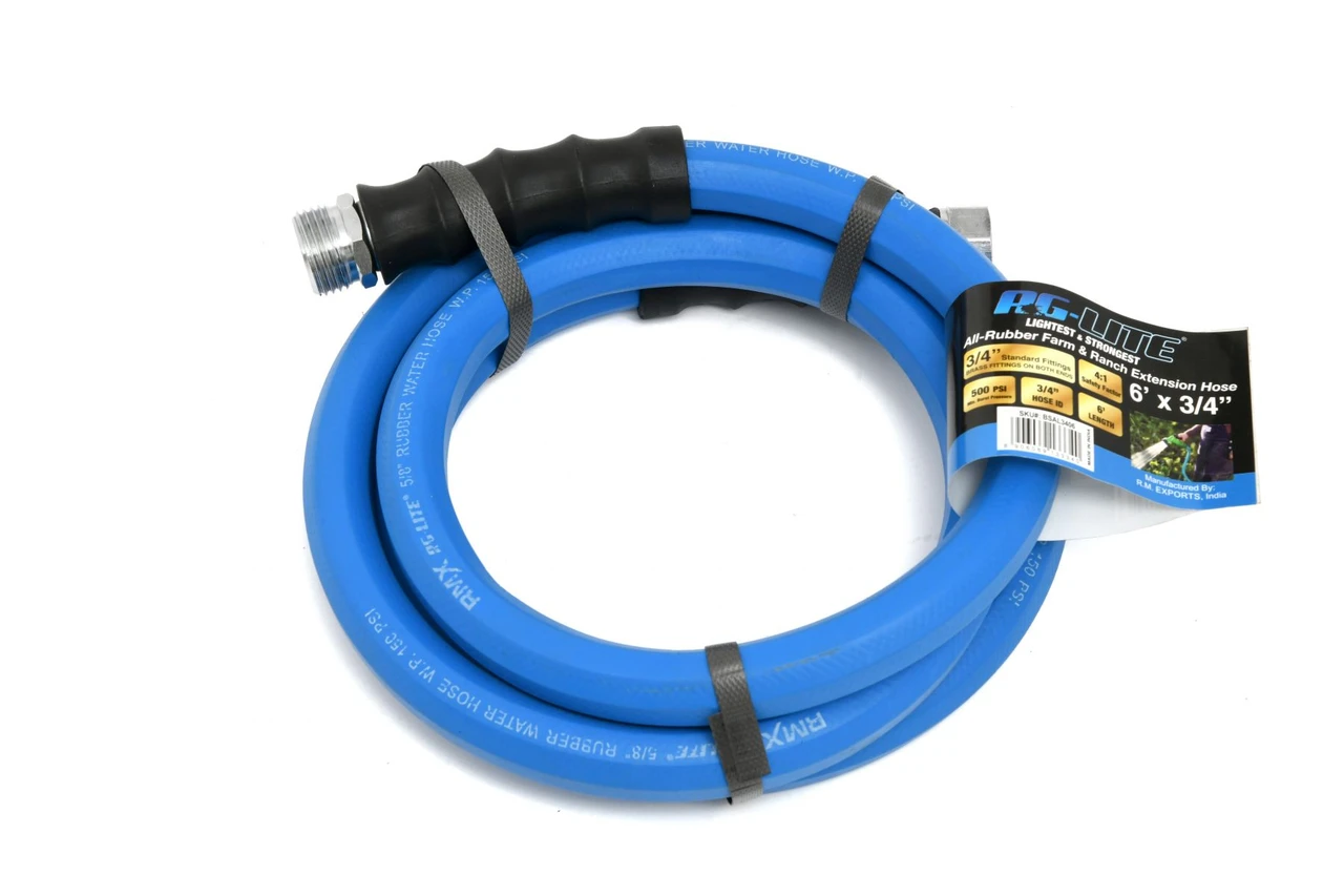AG-Lite Rubber Water Hose Assembly, 5/8" (Various Lengths Available)