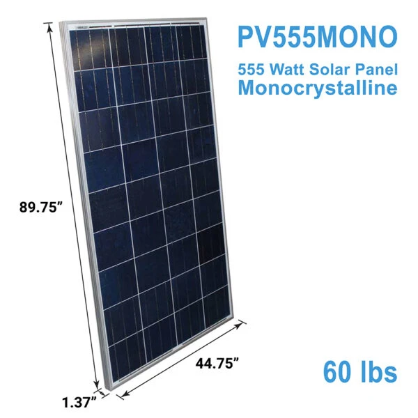 Aims Power 555 Watt Solar Panel Monocrystalline - 10 Pack (PV555MONO 10 or more panels)